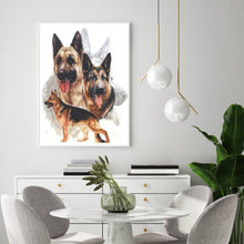 Load image into Gallery viewer, Diamond Painting - Full Square - black-backed dog (30*40CM)