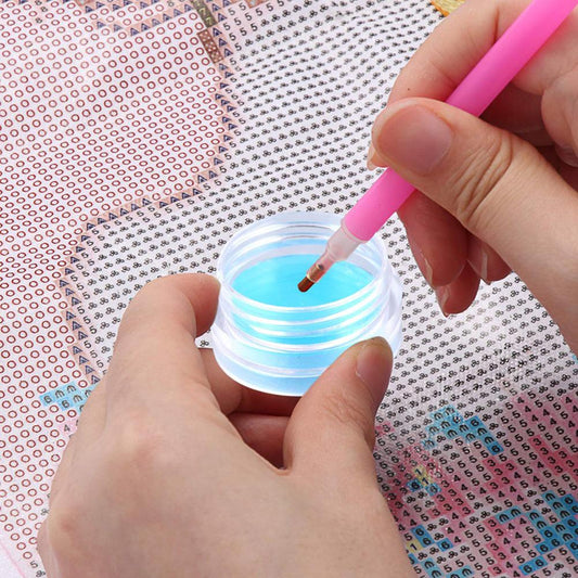 10pcs DIY Crafts Point Drill Glue Clay Diamond Painting Tool (Blue)