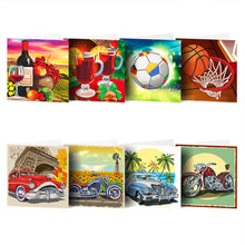 Load image into Gallery viewer, 8pcs DIY Diamond Painting Greeting Cards with Envelopes Mosaic Postcards