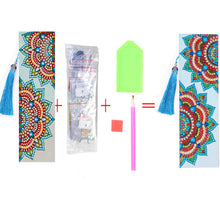 Load image into Gallery viewer, DIY Diamond Painting Leather Bookmark Mandala Tassel Book Marks Craft Art