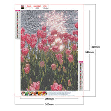 Load image into Gallery viewer, Diamond Painting - Full Round - pink tulips (30*40CM)