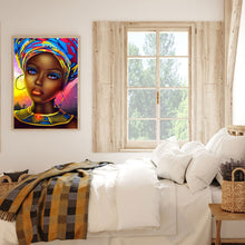 Load image into Gallery viewer, Diamond Painting - Full Round - African woman (30*40CM)