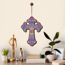 Load image into Gallery viewer, Wooden Jesus Christ Cross Pendant DIY Diamond Painting Religion Pray Decor