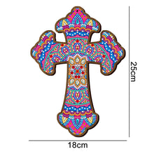 Load image into Gallery viewer, Wooden Jesus Christ Cross Pendant DIY Diamond Painting Religion Pray Decor