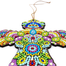 Load image into Gallery viewer, Wooden Jesus Christ Cross Pendant DIY Diamond Painting Religion Pray Decor