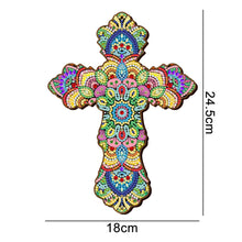 Load image into Gallery viewer, Wooden Jesus Christ Cross Pendant DIY Diamond Painting Religion Pray Decor