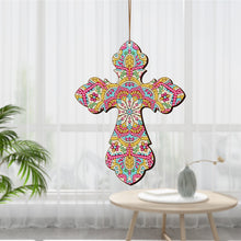Load image into Gallery viewer, Wooden Jesus Christ Cross Pendant DIY Diamond Painting Religion Pray Decor