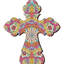 Load image into Gallery viewer, Wooden Jesus Christ Cross Pendant DIY Diamond Painting Religion Pray Decor
