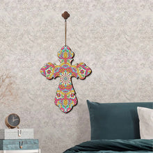 Load image into Gallery viewer, Wooden Jesus Christ Cross Pendant DIY Diamond Painting Religion Pray Decor