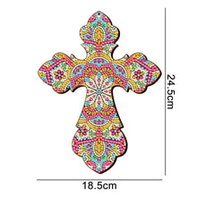 Load image into Gallery viewer, Wooden Jesus Christ Cross Pendant DIY Diamond Painting Religion Pray Decor
