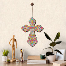 Load image into Gallery viewer, Wooden Jesus Christ Cross Pendant DIY Diamond Painting Religion Pray Decor