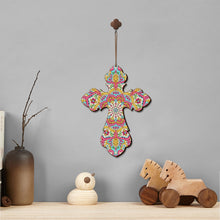 Load image into Gallery viewer, Wooden Jesus Christ Cross Pendant DIY Diamond Painting Religion Pray Decor