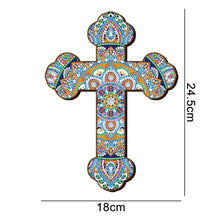 Load image into Gallery viewer, Wooden Jesus Christ Cross Pendant DIY Diamond Painting Religion Pray Decor