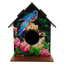 Load image into Gallery viewer, Hanging Bird House DIY Diamond Painting Wooden Bird Nest Hut Parrot Cage