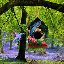 Load image into Gallery viewer, Hanging Bird House DIY Diamond Painting Wooden Bird Nest Hut Parrot Cage