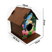 Load image into Gallery viewer, Hanging Bird House DIY Diamond Painting Wooden Bird Nest Hut Parrot Cage