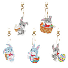 Load image into Gallery viewer, 5D Diamond Painting Keyring Kits DIY Cartoon Animal Keychain Bag Pendant
