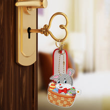 Load image into Gallery viewer, 5pcs Diamond Painting Keyring Kits DIY Rabbit Keychain Bag Pendant (YSK098)