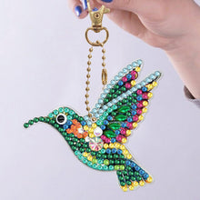 Load image into Gallery viewer, 5pcs Diamond Painting Keyring Kit DIY Hummingbird Keychain Pendant (YSK100)