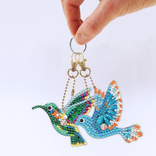 Load image into Gallery viewer, 5pcs Diamond Painting Keyring Kit DIY Hummingbird Keychain Pendant (YSK100)