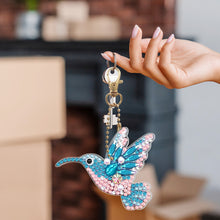 Load image into Gallery viewer, 5pcs Diamond Painting Keyring Kit DIY Hummingbird Keychain Pendant (YSK100)