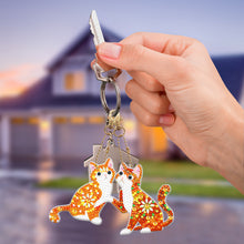 Load image into Gallery viewer, 5D Diamond Painting Keyring Kits DIY Cartoon Animal Keychain Bag Pendant
