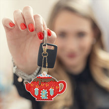 Load image into Gallery viewer, 5pcs Diamond Painting Keyring Kits DIY Cake House Keychain Pendant (YSK106)