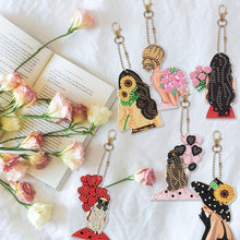 Load image into Gallery viewer, 5D Diamond Painting Keyring Kits DIY Cartoon Animal Keychain Bag Pendant