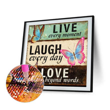 Load image into Gallery viewer, Diamond Painting - Full Round - Butterfly in English (40*40CM)