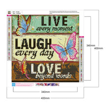 Load image into Gallery viewer, Diamond Painting - Full Round - Butterfly in English (40*40CM)