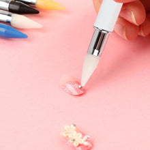 Load image into Gallery viewer, Dual Heads Gem Picking Point Drill Pen Diamond Painting Wax Pencil (Pink)