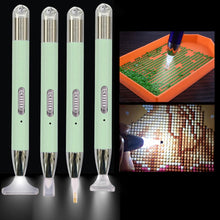 Load image into Gallery viewer, USB Recharge 5D Diamond Painting Embroidery Point Drill Pen Set (Green A)