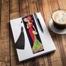 Load image into Gallery viewer, 2pcs DIY Diamond Painting Leather Bookmark Lady Mosaic Craft Handmade Art