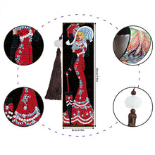 Load image into Gallery viewer, 2pcs DIY Diamond Painting Leather Bookmark Lady Mosaic Craft Handmade Art