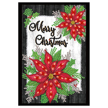 Load image into Gallery viewer, Christmas Style Partial Shaped Drill 50 Pages A5 No Stripe Diamond Painting Book