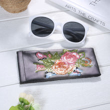 Load image into Gallery viewer, DIY Diamond Painting Glasses Storage Bags Waterproof (YD010) (Flower Butterfly)