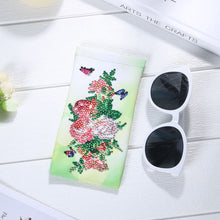 Load image into Gallery viewer, DIY Diamond Painting Glasses Storage Bags Waterproof (YD011) (Flower Butterfly)