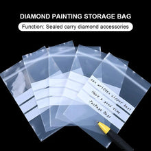 Load image into Gallery viewer, 100pcs Writable Dense Ziplock Bag Sealed to Protect Thick Diamond Painting Bag