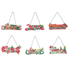 Load image into Gallery viewer, DIY Diamond Painting Merry Christmas Board Pendant Rhinestone Charm (DP005)