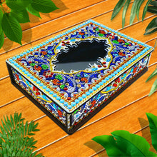 Load image into Gallery viewer, Classic Mandala Style Storage Box Cosmetics Collection with Mirror (MH204)