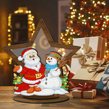 Load image into Gallery viewer, Wooden Christmas Ornament Single-Sided Special Shaped Crystal Diamond (BJP602)