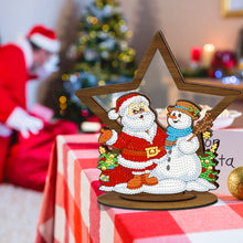 Load image into Gallery viewer, Wooden Christmas Ornament Single-Sided Special Shaped Crystal Diamond (BJP602)