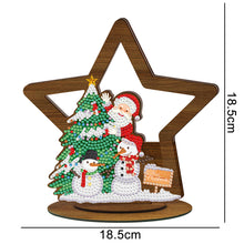 Load image into Gallery viewer, Wooden Christmas Ornament Single-Sided Special Shaped Crystal Bright Diamond