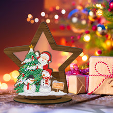 Load image into Gallery viewer, Wooden Christmas Ornament Single-Sided Special Shaped Crystal Bright Diamond