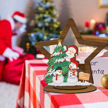 Load image into Gallery viewer, Wooden Christmas Ornament Single-Sided Special Shaped Crystal Bright Diamond