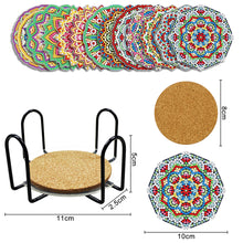 Load image into Gallery viewer, DIY Acrylic Diamond Coaster Set Mandala Style (12 Piece Set 1 Rack) (BD204)