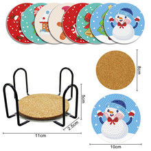 Load image into Gallery viewer, DIY Acrylic Diamond Coaster Set Christmas Style (8 Piece Set 1 Rack) (BD205)
