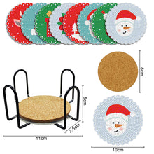 Load image into Gallery viewer, DIY Acrylic Diamond Coaster Set Christmas Style (8 Piece Set 1 Rack) (BD206)