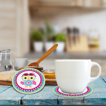 Load image into Gallery viewer, DIY Acrylic Diamond Coaster Set Owl Style (8 Piece Set + 1 Rack) (BD208)