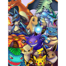Load image into Gallery viewer, Diamond Painting - Full Round - Japanese Pok¨¦mon Series - Evolution Collection (40*50CM)